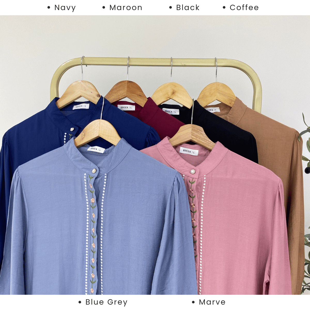 ZUCCA ASSLAH WOMEN LONG DRESS FULL BUTTON - DMSET012