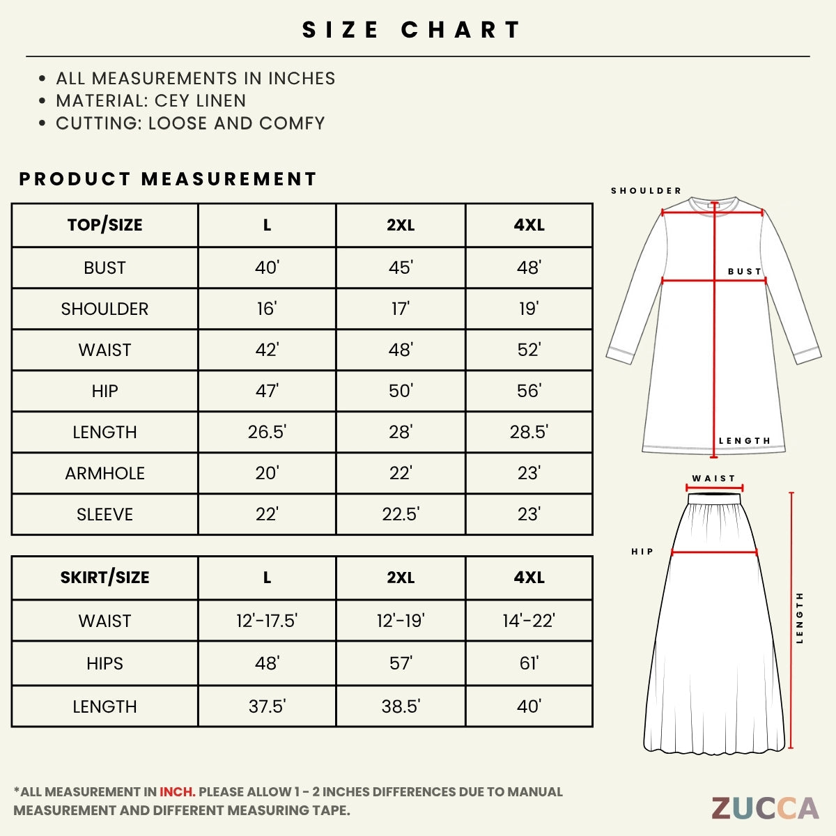 ZUCCA UZMA MODEST EMBROIDERED SET-DMSET013