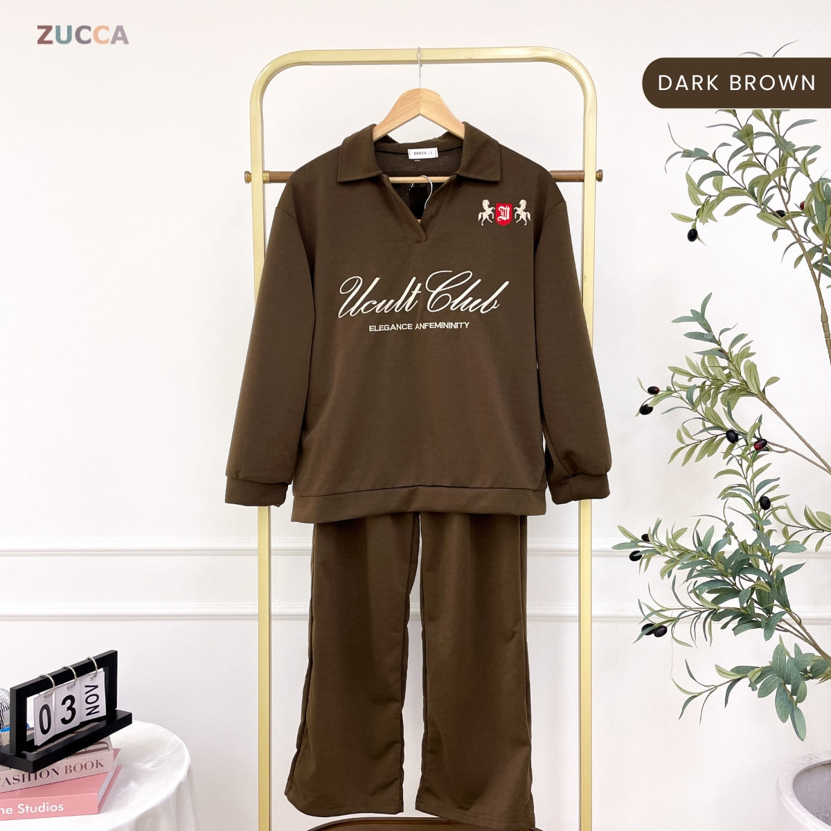 ZUCCA JAZYLN WOMEN SET STREATWEAR TOP PANTS - DMSET017