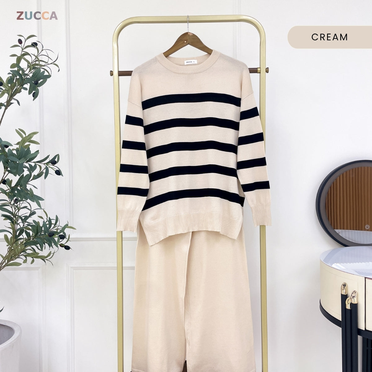 ZUCCA ESTELLA SET KASUAL WOMEN KNITWEAR PANTS - DMSET018