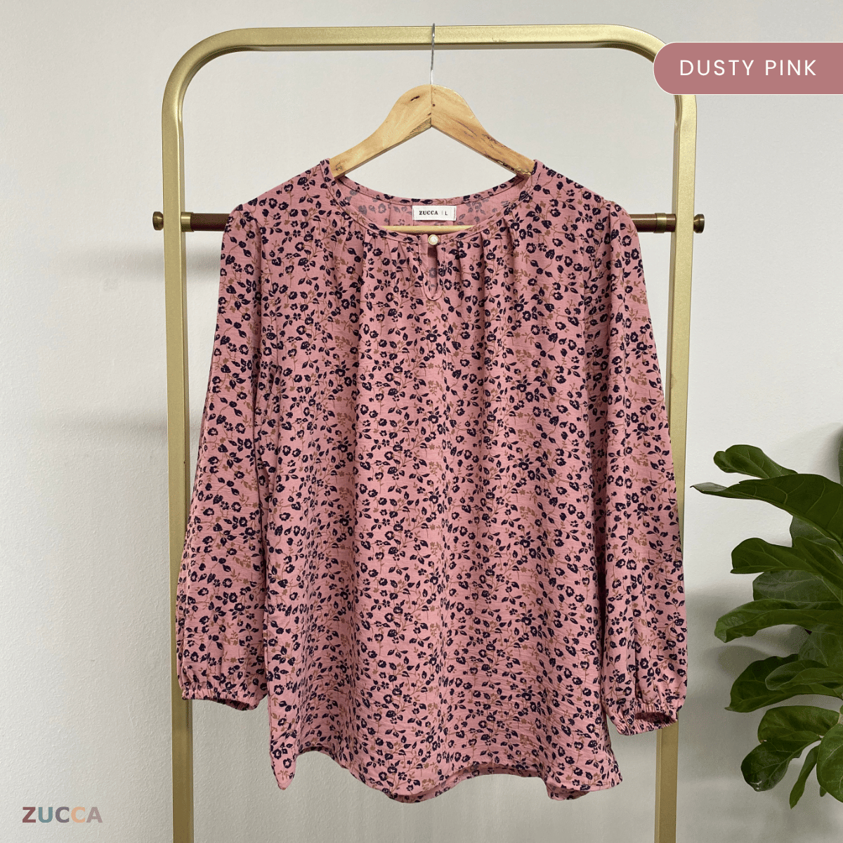 ZUCCA ELLANI BLAUS WANITA KASUAL CORAK PLAID - DM284