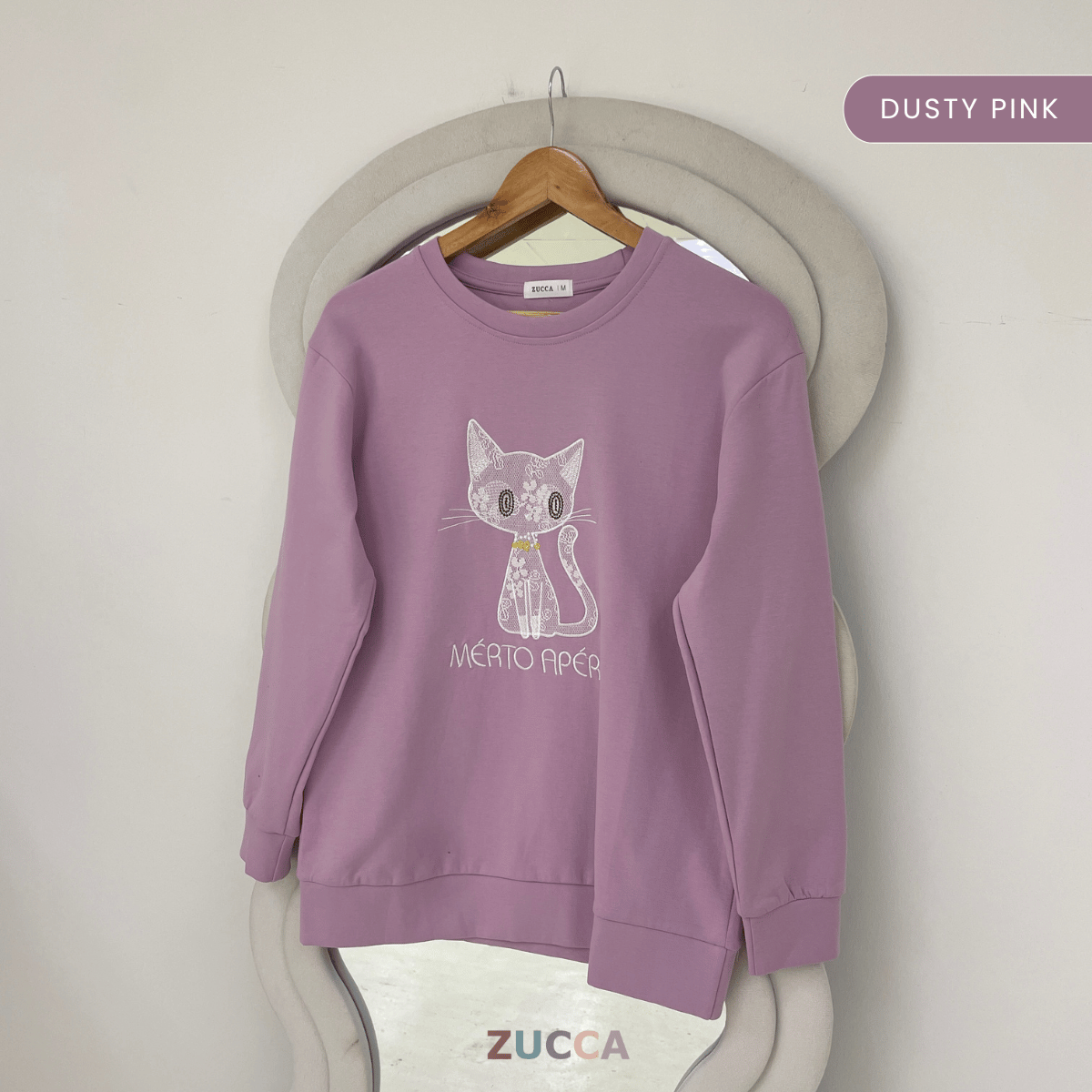 ZUCCA LAVEENA SWEET CAT CASUAL SWEATSHIRT - MA151
