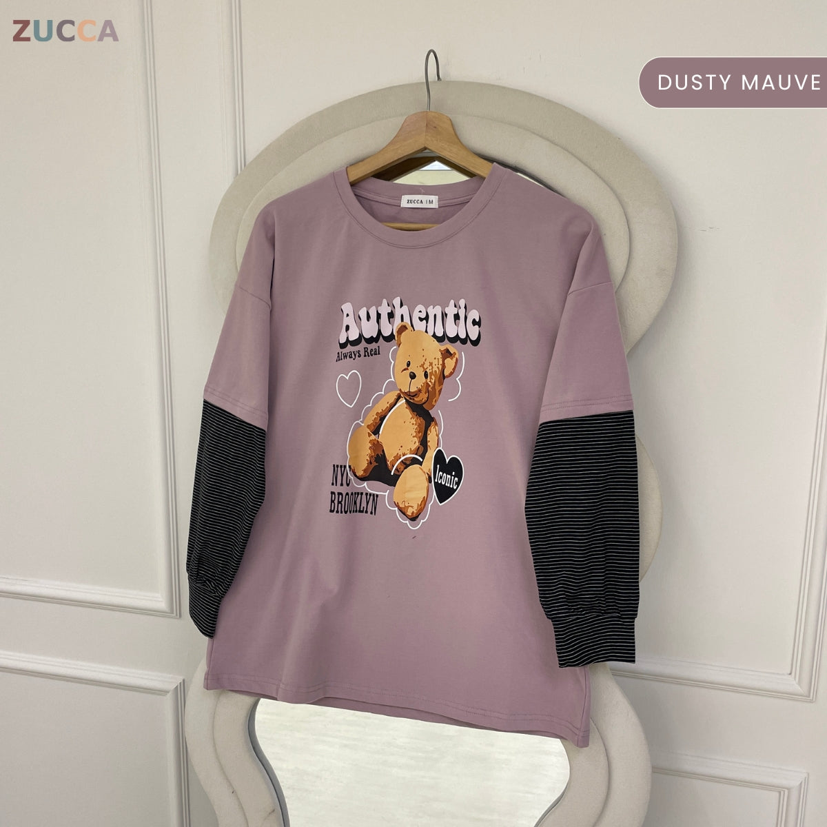 ZUCCA KAYLIE AUTHENTIC TEDDY GRAPHIC COTTON TEE - MA164