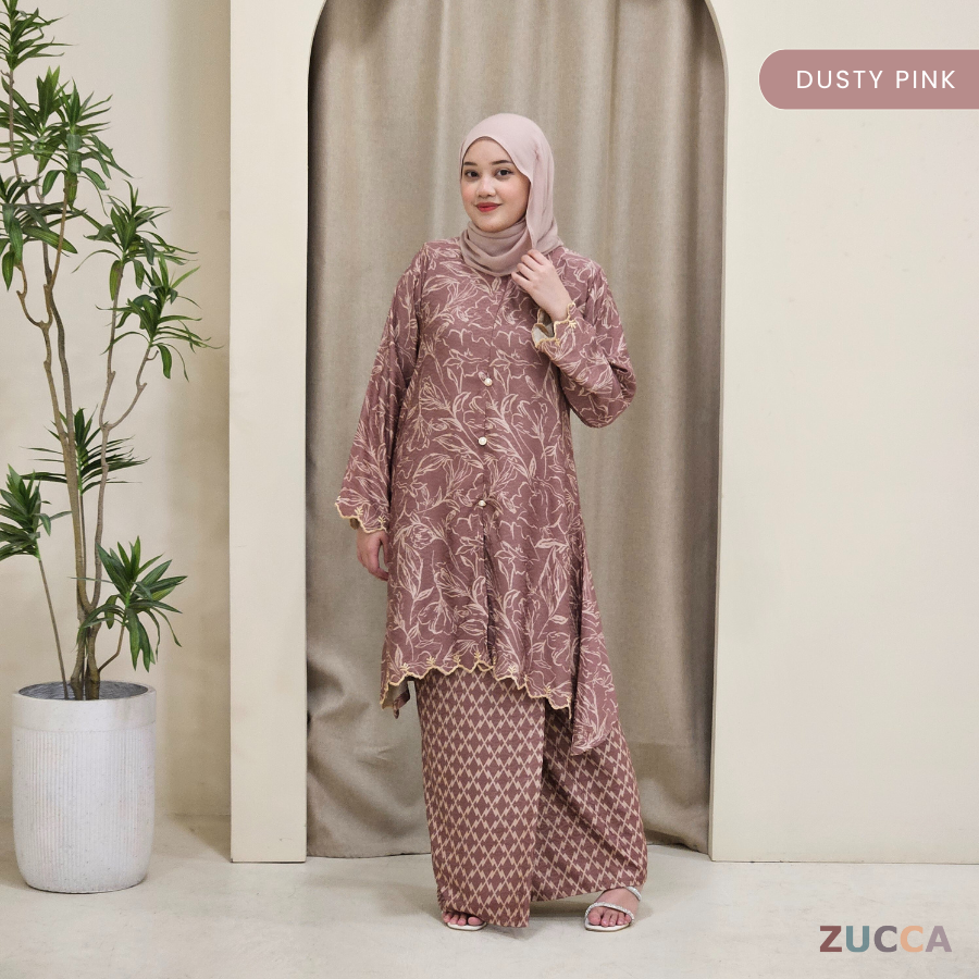 Kamalia Raya Kurung Kebarung Riau Modern Sulam Floral - H002