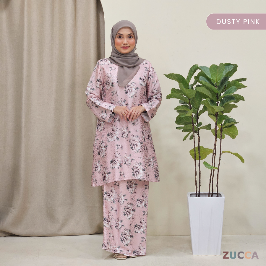 Halimah Kain Bunga 3D Floral Women Kurung Riau - H007