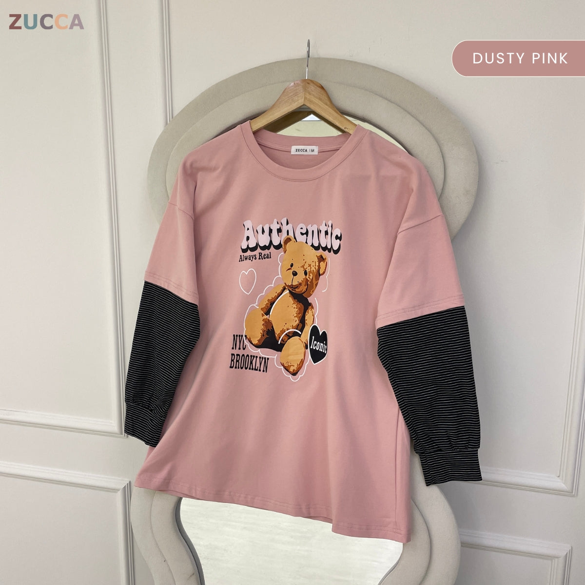 ZUCCA KAYLIE AUTHENTIC TEDDY GRAPHIC COTTON TEE - MA164