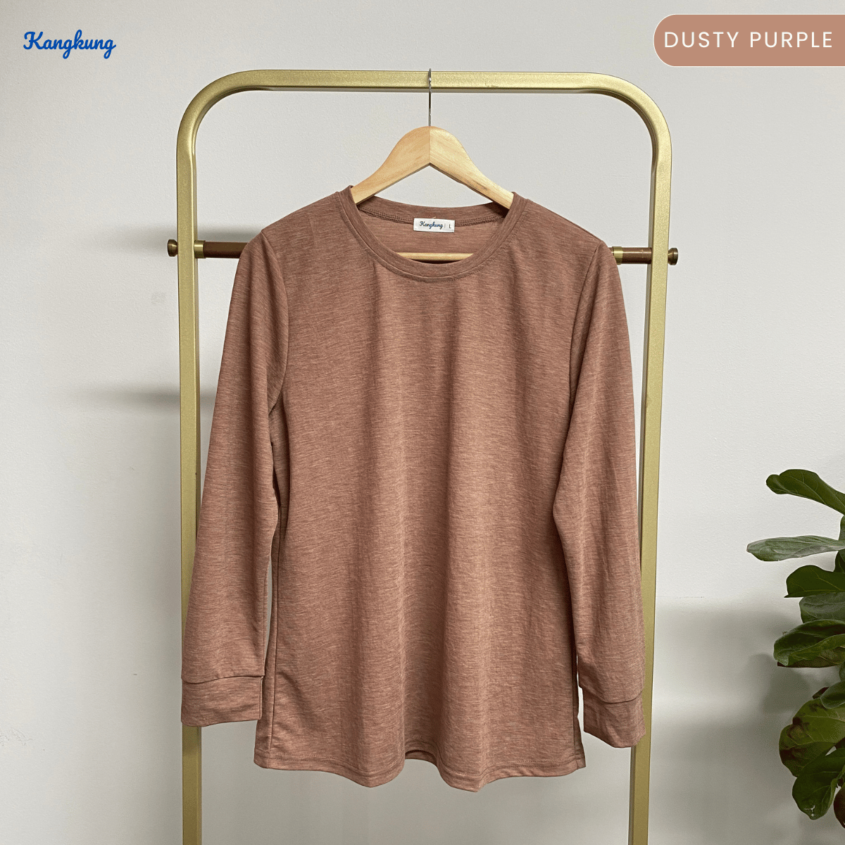 KANGKUNG JESSIE T-SHIRT COTTON WANITA GAYA MODEST SHIRT KASUAL – KK109