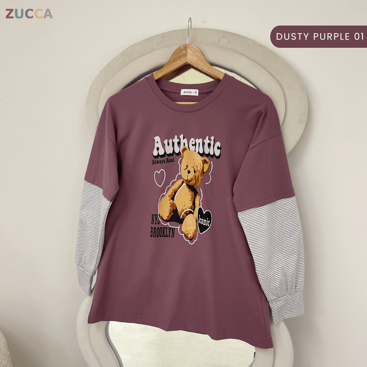 ZUCCA KAYLIE AUTHENTIC TEDDY GRAPHIC COTTON TEE - MA164