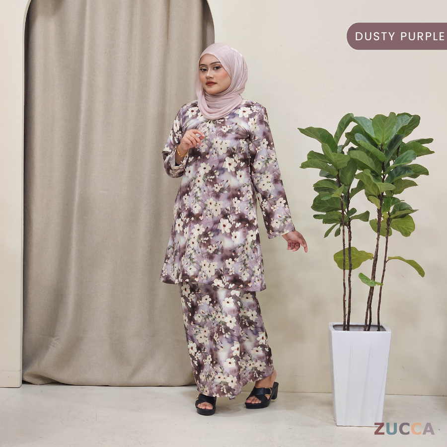 Hidayah Kain Bunga 2D Floral Women Kurung Riau - H006