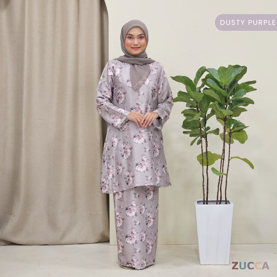 Halimah Kain Bunga 3D Floral Women Kurung Riau - H007