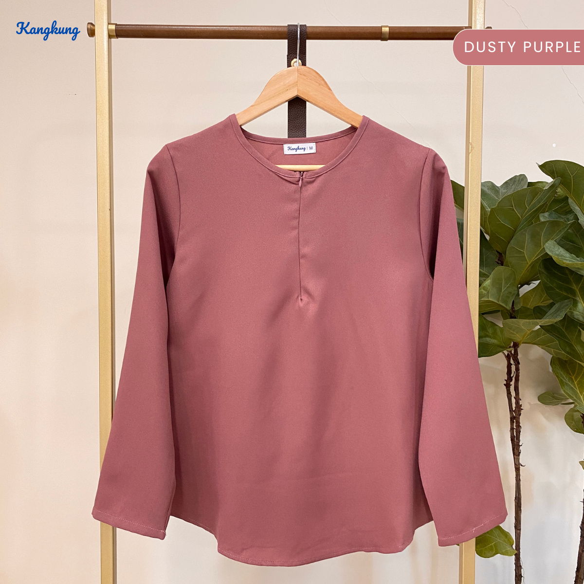 KANGKUNG MISTY BLOUS KASUAL ZIP BERGAYA – KK111