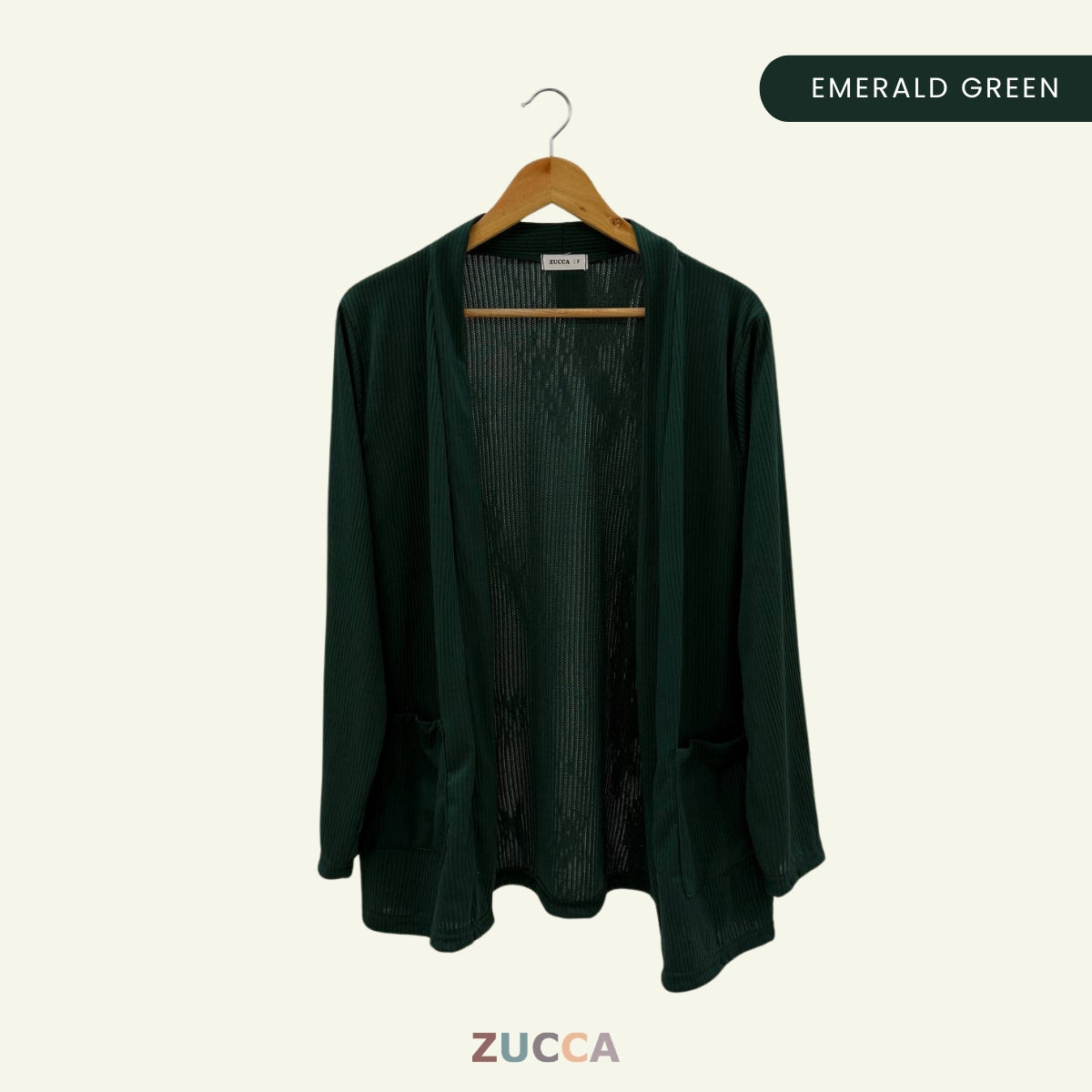 ZUCCA FAHIMA RELAXED FIT RIBBED CARDIGAN - DM128 OUTER BLOUSE