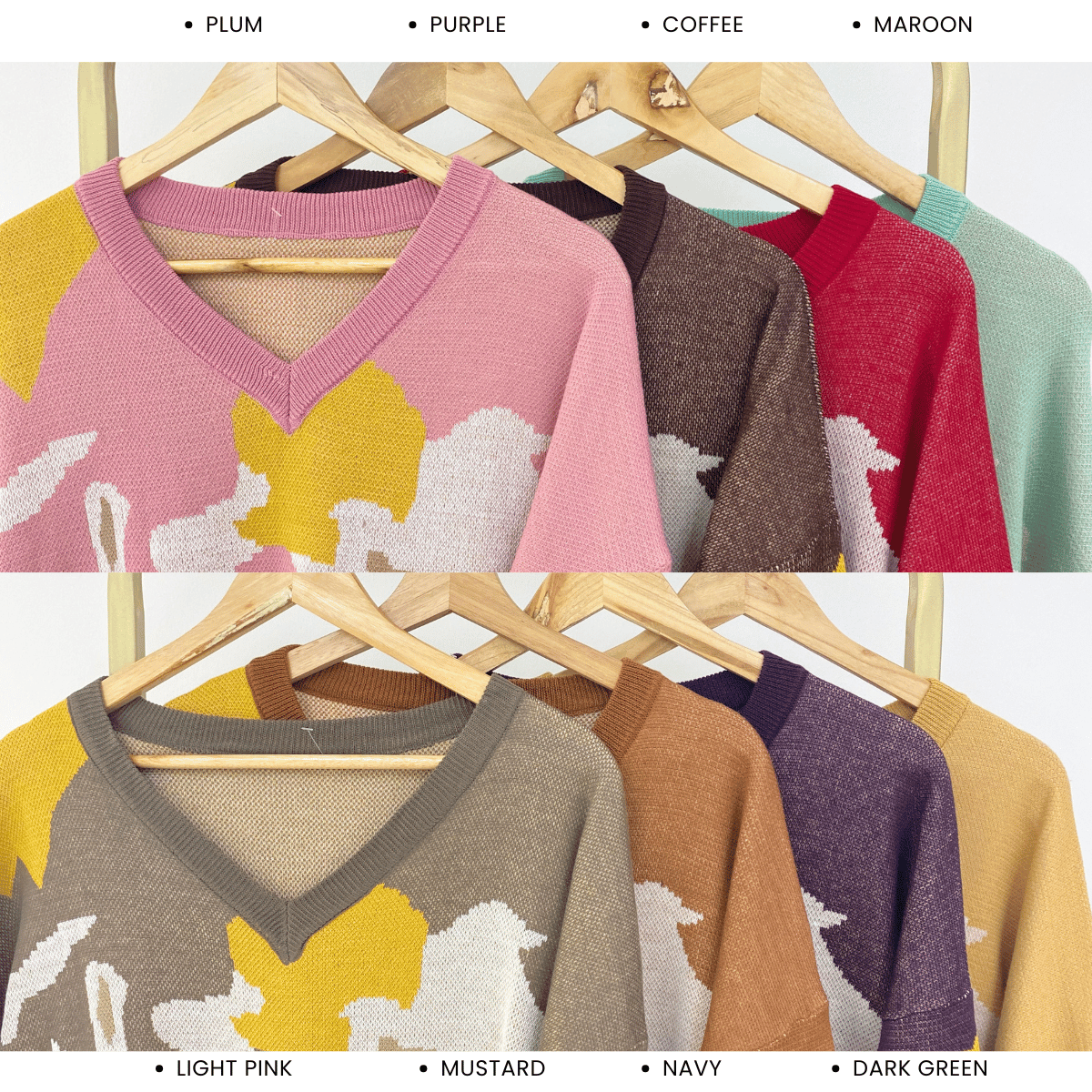 ZUCCA FARZANA ABSTRACT KNIT COZY SWEATSHIRT - GC002 (B1066)