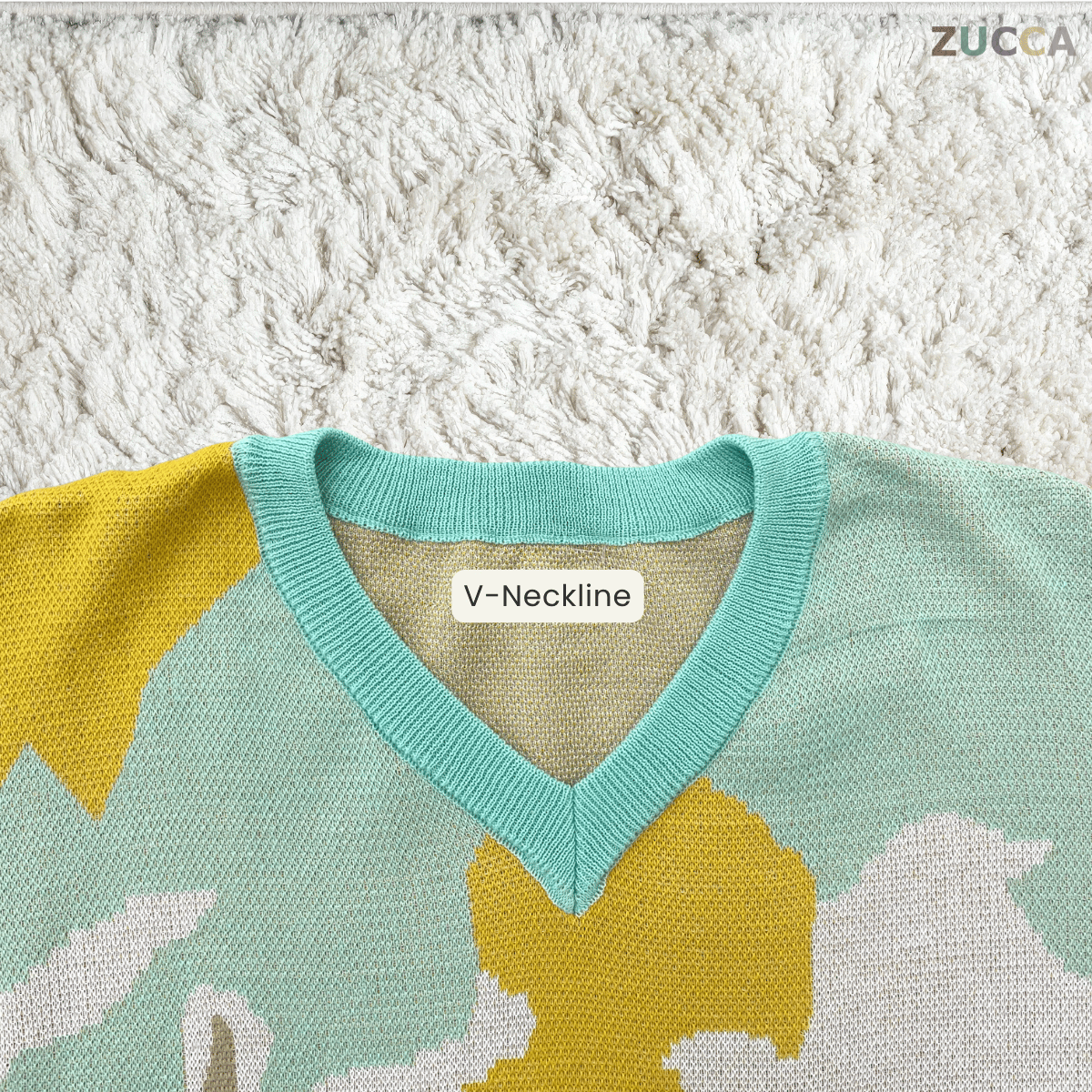 ZUCCA FARZANA ABSTRACT KNIT COZY SWEATSHIRT - GC002 (B1066)
