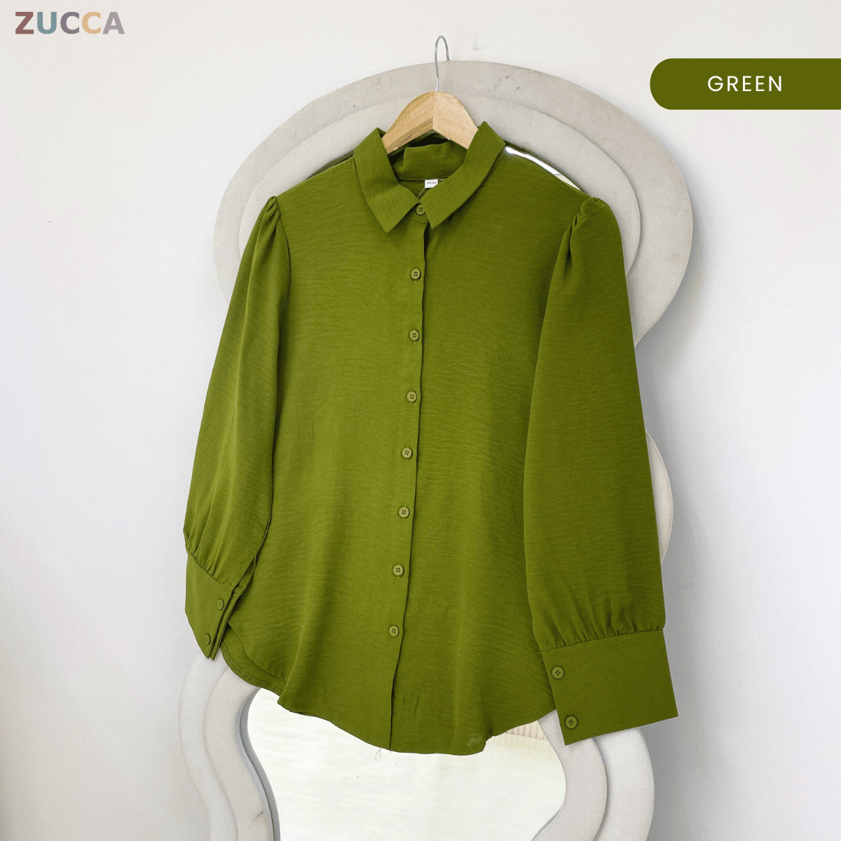 ZUCCA ELYA MODEST CASUAL BUTTON WOMAN BLOUSE - GC006 (41663)