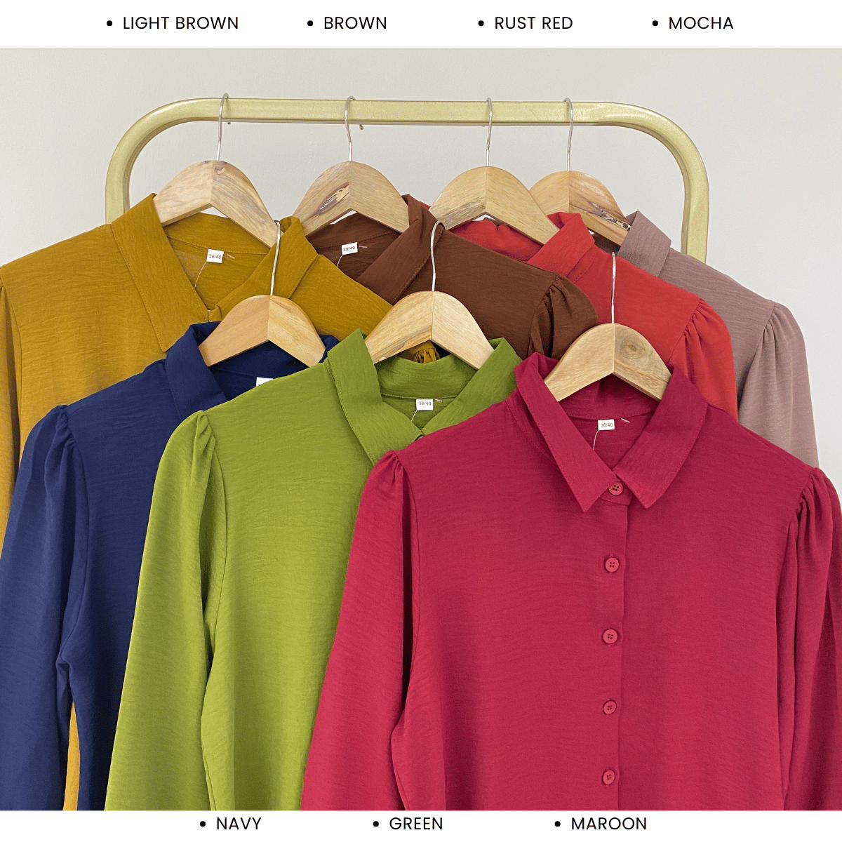 ZUCCA ELYA MODEST CASUAL BUTTON WOMAN BLOUSE - GC006 (41663)