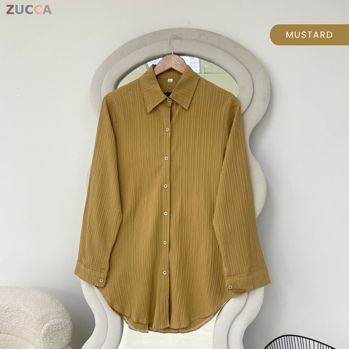 ZUCCA MAILEY MODEST CASUAL BUTTON WOMAN BLOUSE - GC007 (PH7284)