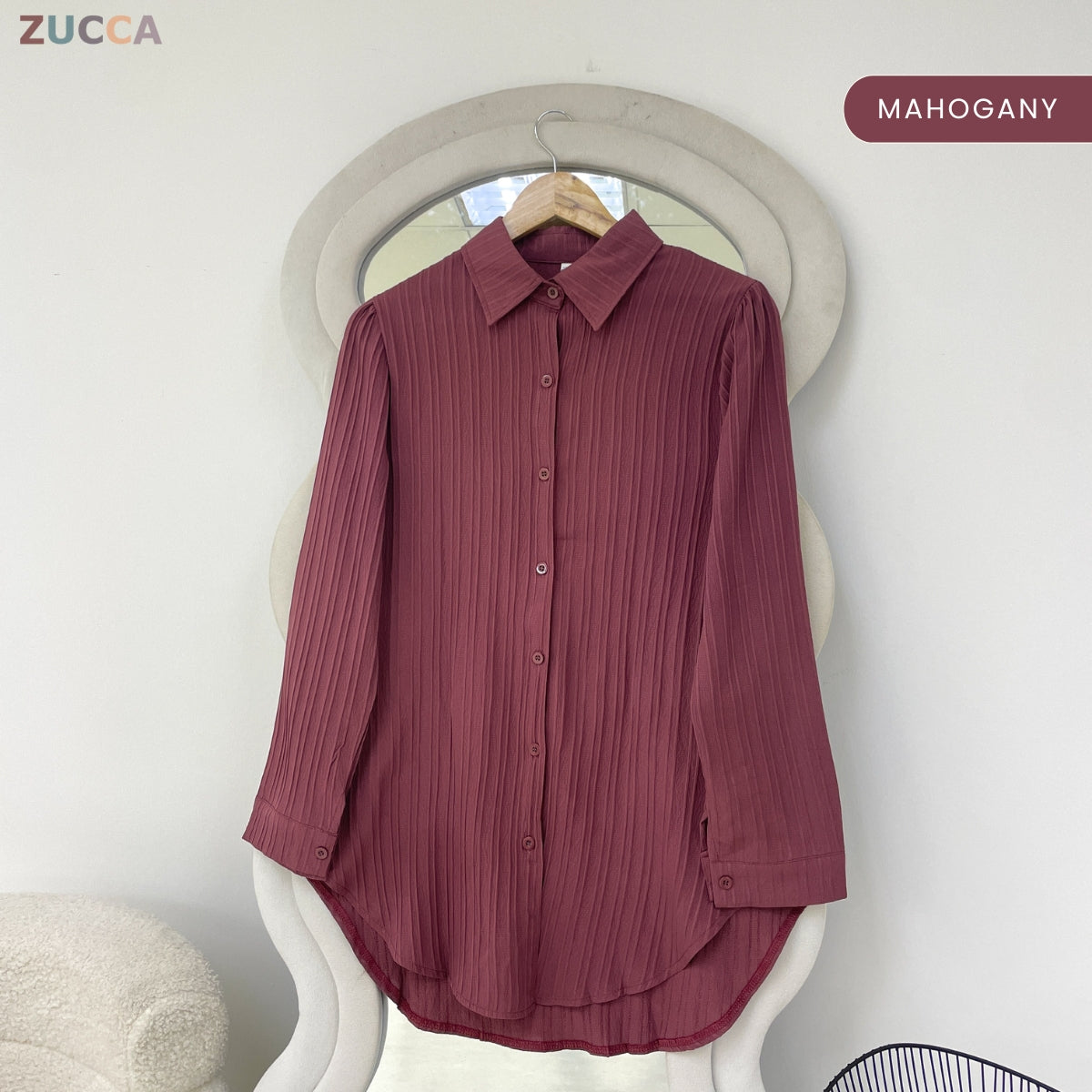 ZUCCA MAILEY MODEST CASUAL BUTTON WOMAN BLOUSE - GC007 (PH7284)
