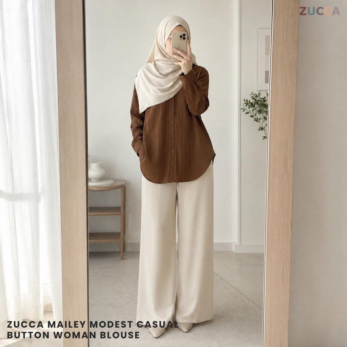 ZUCCA MAILEY MODEST CASUAL BUTTON WOMAN BLOUSE - GC007 (PH7284)
