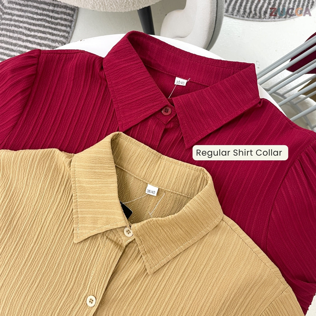 ZUCCA MAILEY MODEST CASUAL BUTTON WOMAN BLOUSE - GC007 (PH7284)