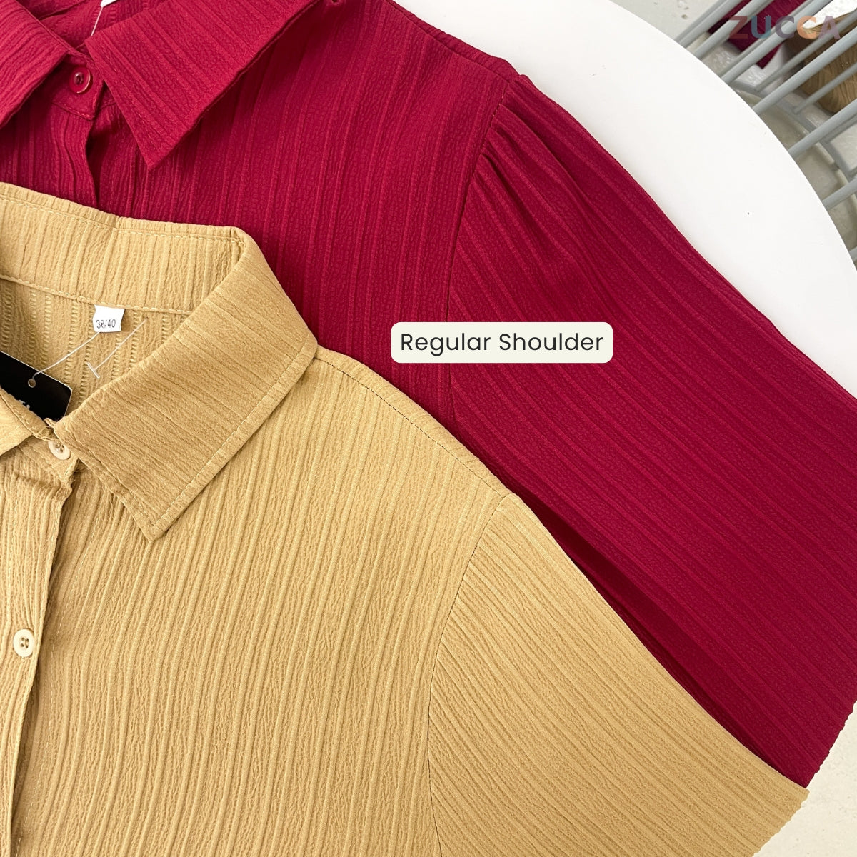 ZUCCA MAILEY MODEST CASUAL BUTTON WOMAN BLOUSE - GC007 (PH7284)