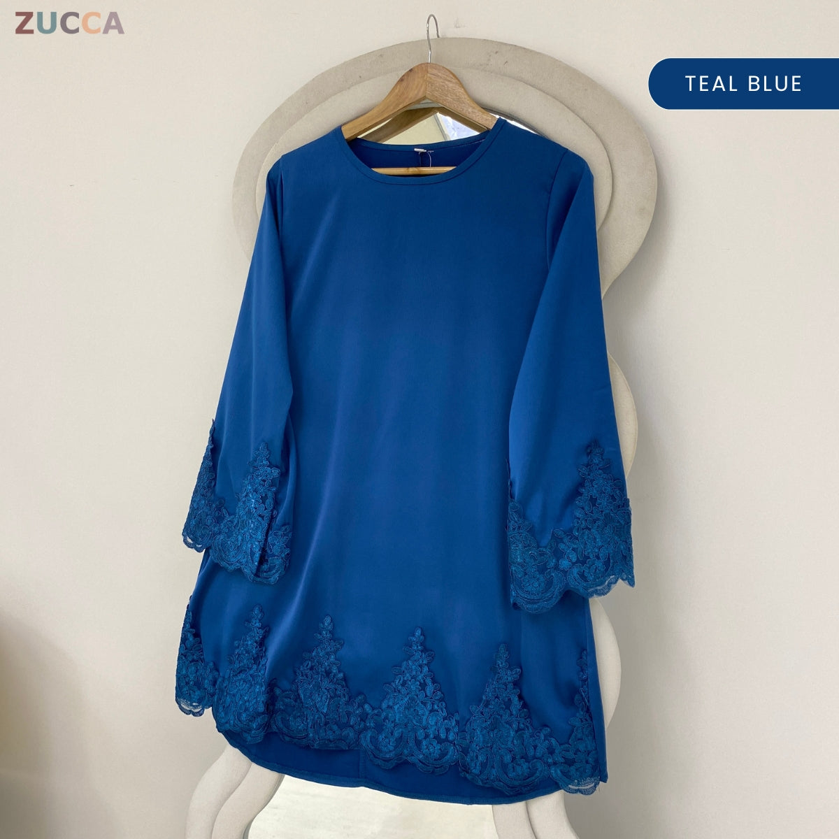 ZUCCA AMELIA PREMIUM LACE SLEEVE KASUAL WOMEN MODEST TOP - GC008 (ST1040)
