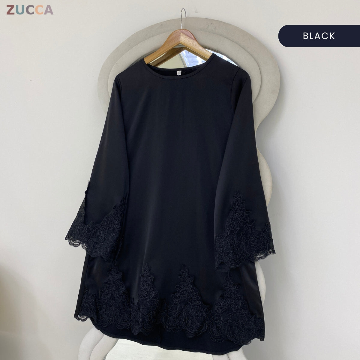 ZUCCA AMELIA PREMIUM LACE SLEEVE KASUAL WOMEN MODEST TOP - GC008 (ST1040)