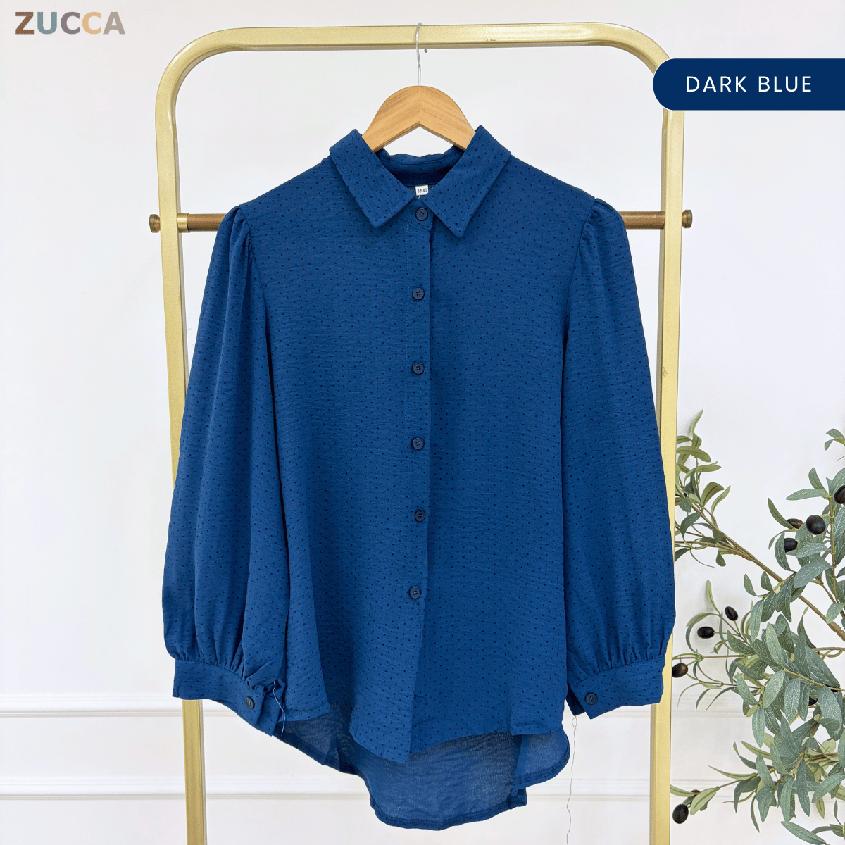 ZUCCA LULU CASUAL POLKA DOT PUFF SLEEVE BLOUSE- GC009 GC010 KS472