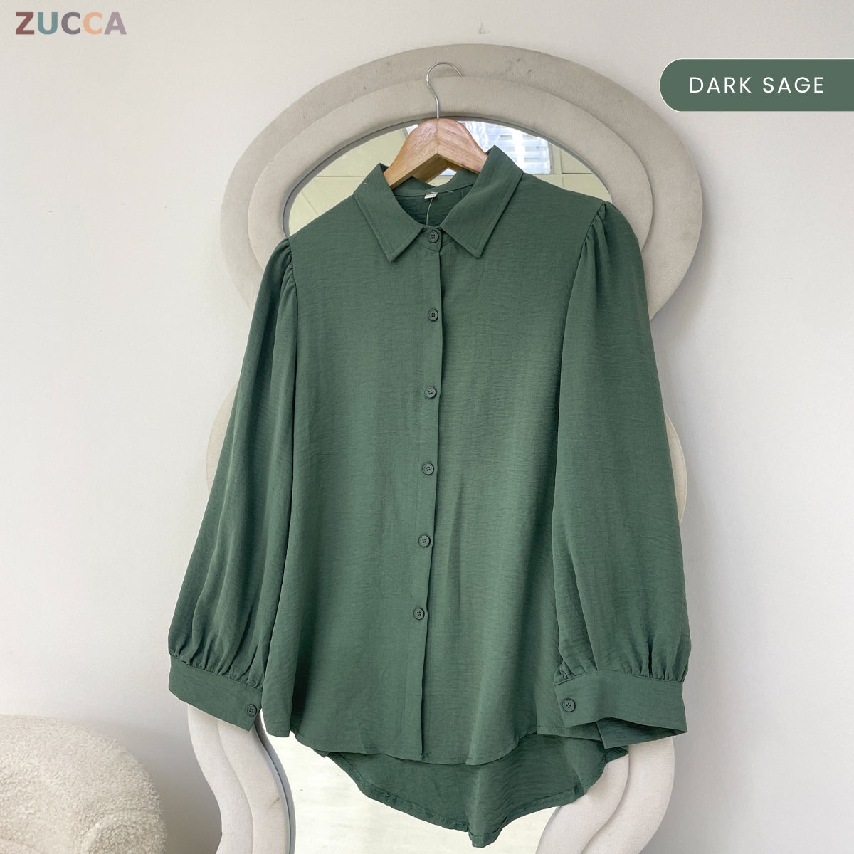 ZUCCA RACHEL MODEST CASUAL BUTTON WOMAN BLOUSE - GC013 (467)