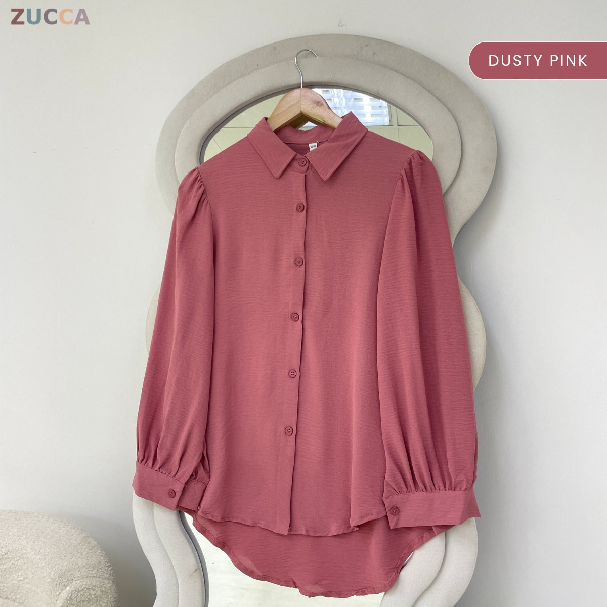 ZUCCA RACHEL MODEST CASUAL BUTTON WOMAN BLOUSE - GC013 (467)