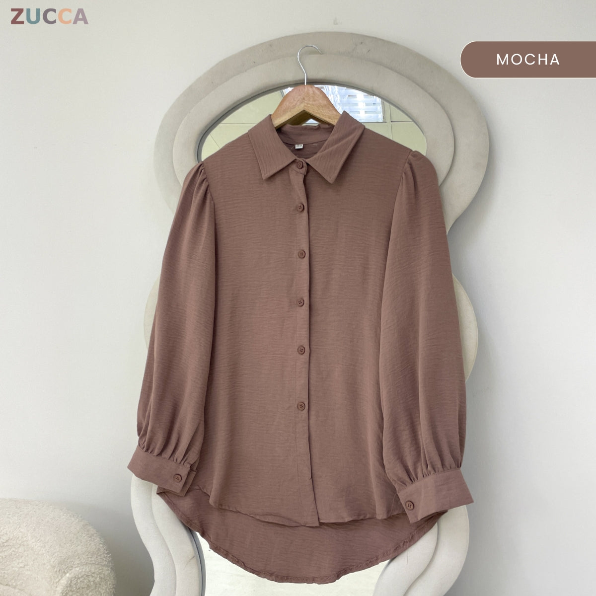 ZUCCA RACHEL MODEST CASUAL BUTTON WOMAN BLOUSE - GC013 (467)