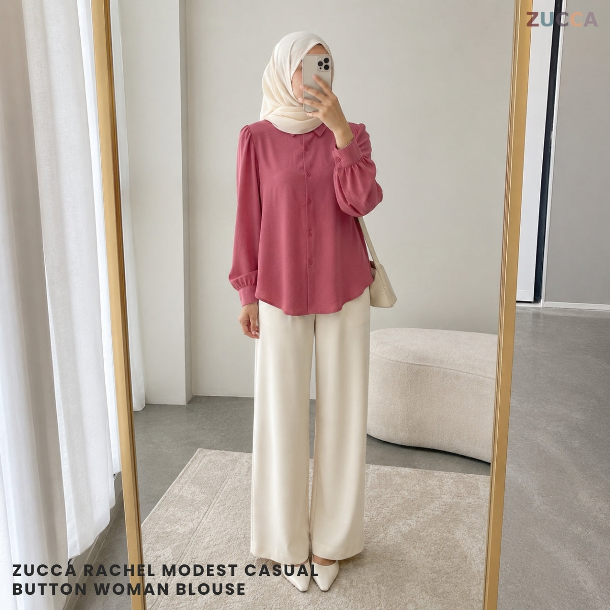 ZUCCA RACHEL MODEST CASUAL BUTTON WOMAN BLOUSE - GC013 (467)
