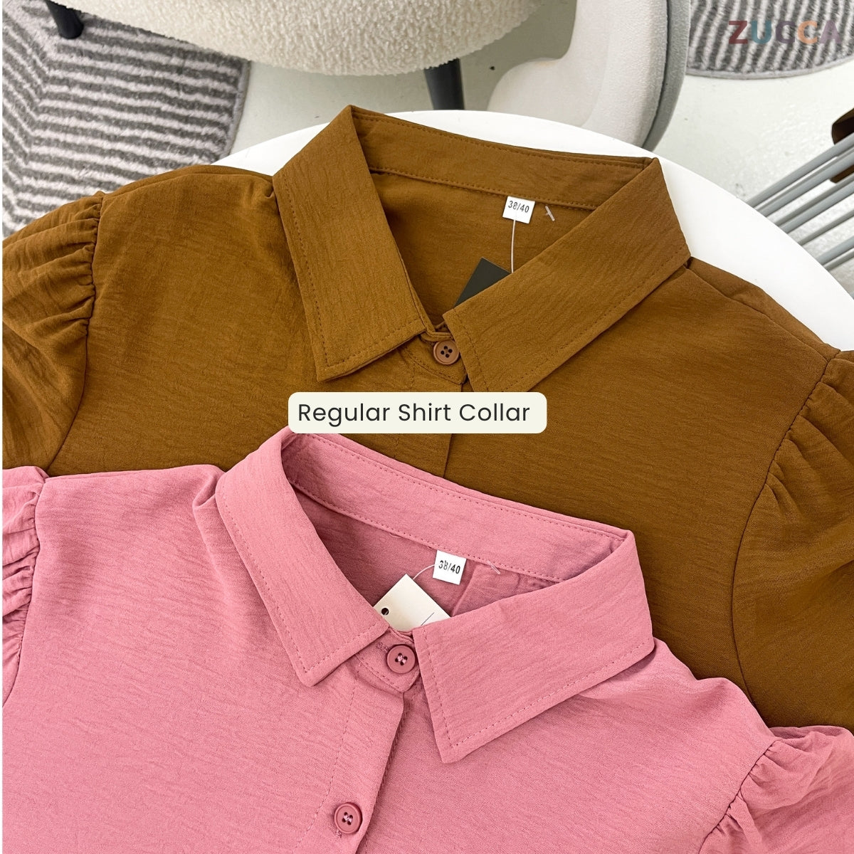 ZUCCA RACHEL MODEST CASUAL BUTTON WOMAN BLOUSE - GC013 (467)