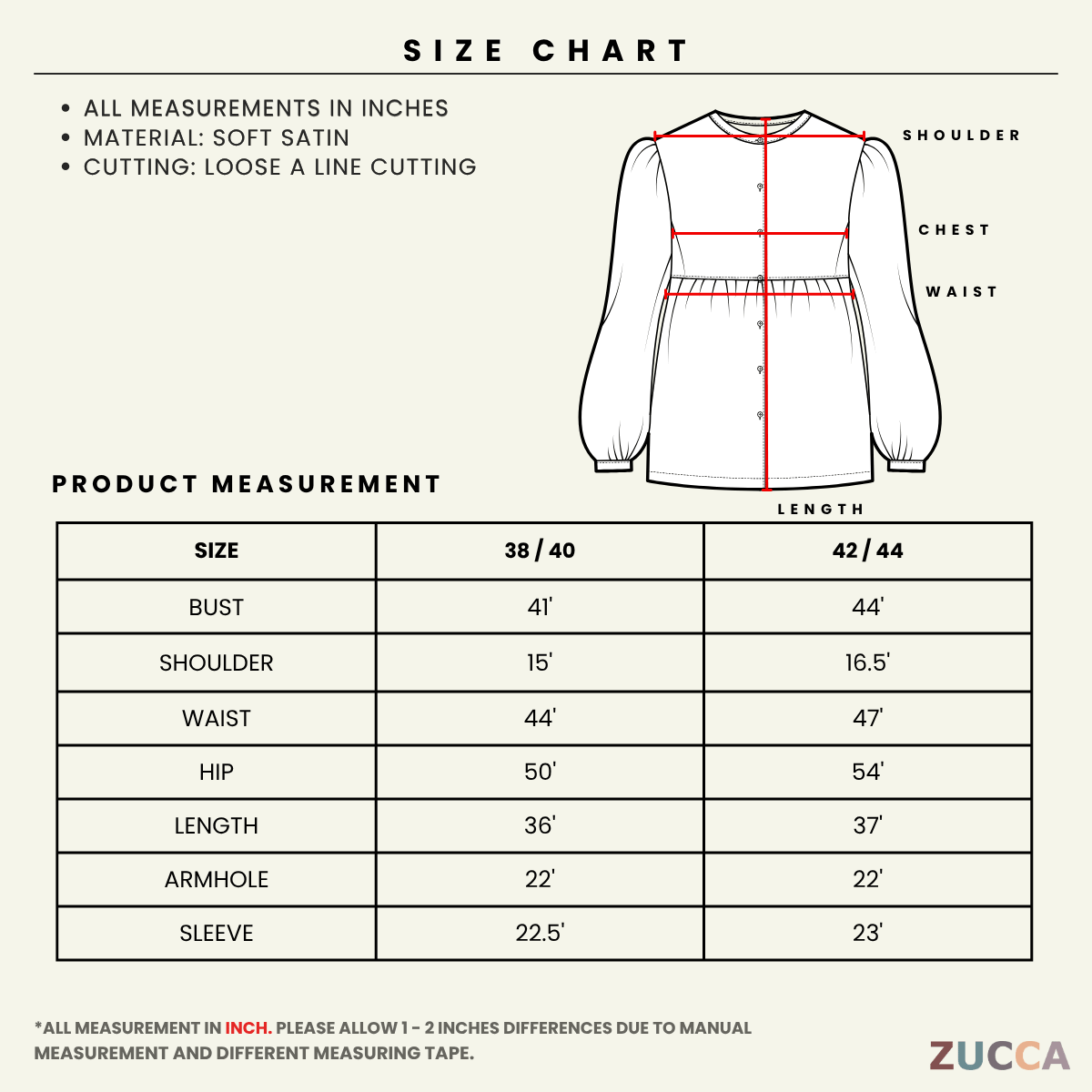 ZUCCA ZURIDA EMBRODERED FLORAL BLOUSE - GC015 (1048-3840)