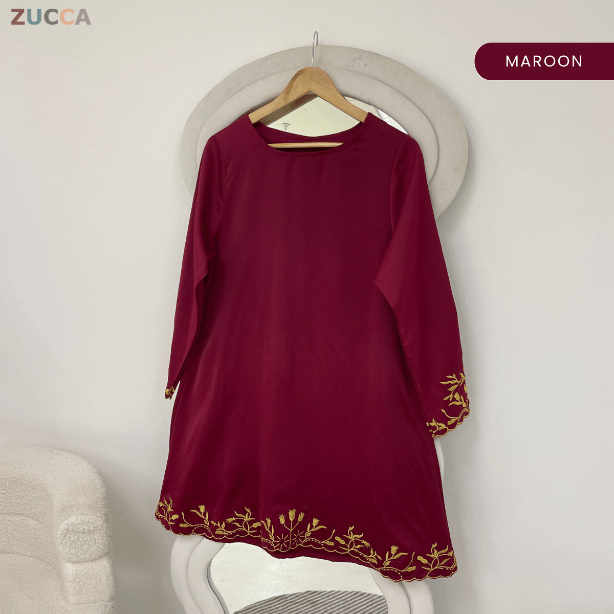 ZUCCA ZURIDA EMBRODERED FLORAL BLOUSE - GC015 (1048-3840)