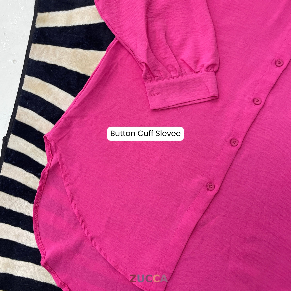 ZUCCA KASHFIA WOMEN PLAIN FULL BUTTON LONG SLEEVE BLOUSE - GC021 (KS8816-3840)