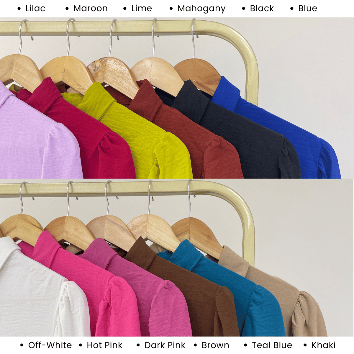 ZUCCA KALILA WRINKLE LONG SLEEVE BUTTON BLOUSE - GC024 (KS408-19B, KS408-18B)