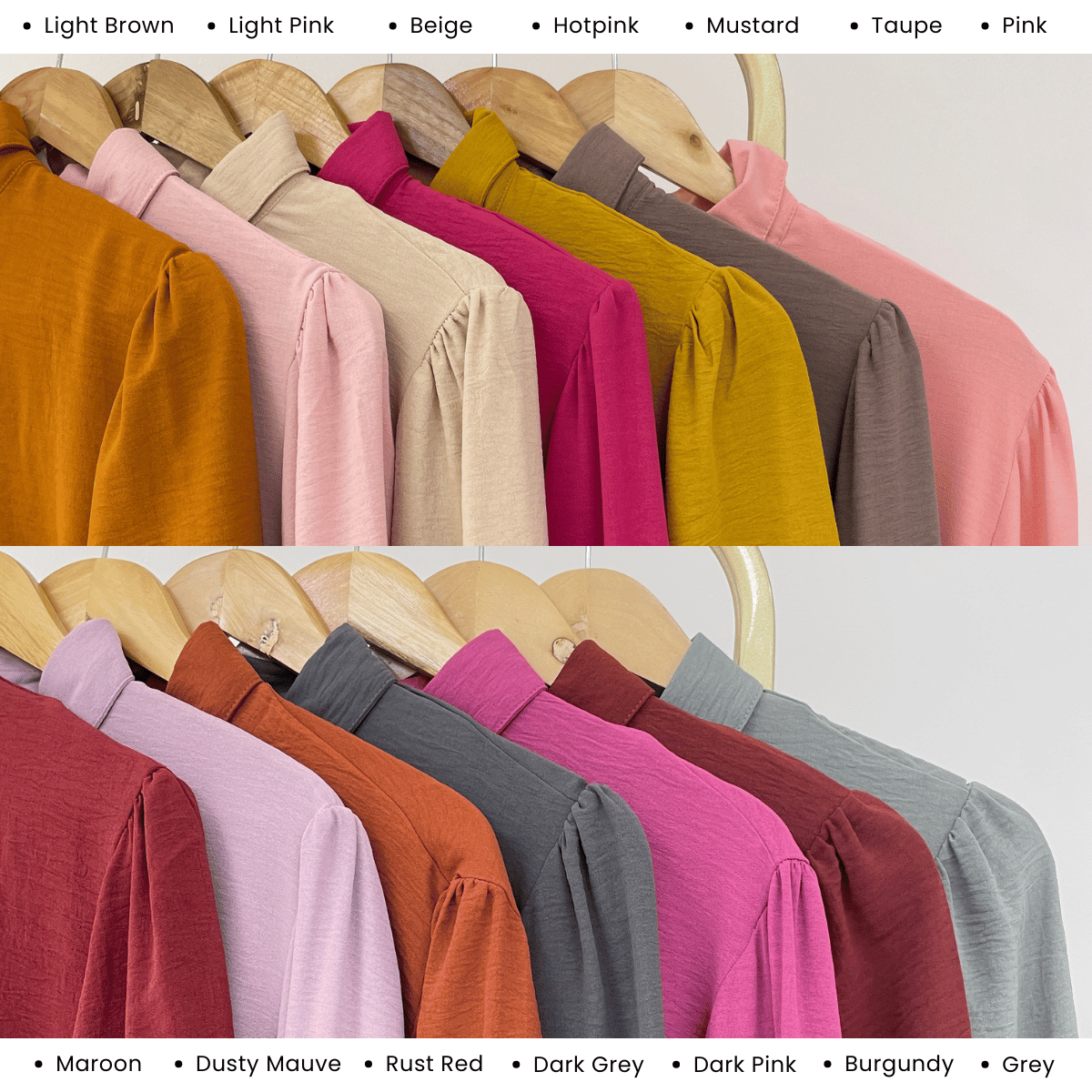 ZUCCA JAMIA ELEGENT TEXTURED BUTTON BLOUSE  - GC025 (KPK 41651-2p /-3p / 41651 & 41652)
