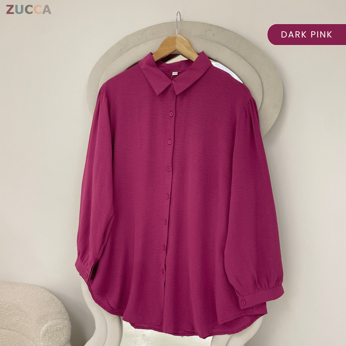 ZUCCA JAMIA ELEGENT TEXTURED BUTTON BLOUSE  - GC025 (KPK 41651-2p /-3p / 41651 & 41652)