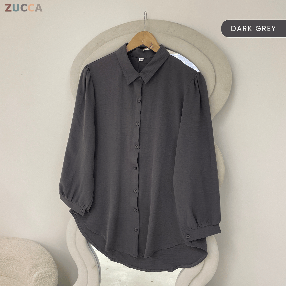ZUCCA JAMIA ELEGENT TEXTURED BUTTON BLOUSE  - GC025 (KPK 41651-2p /-3p / 41651 & 41652)