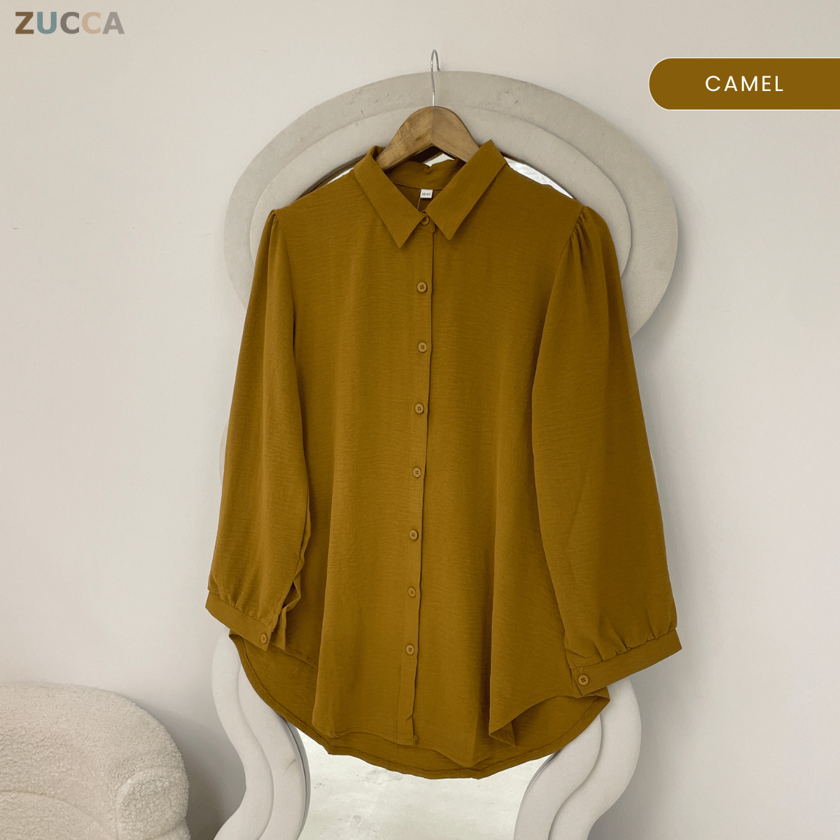 ZUCCA JAMIA ELEGENT TEXTURED BUTTON BLOUSE  - GC025 (KPK 41651-2p /-3p / 41651 & 41652)