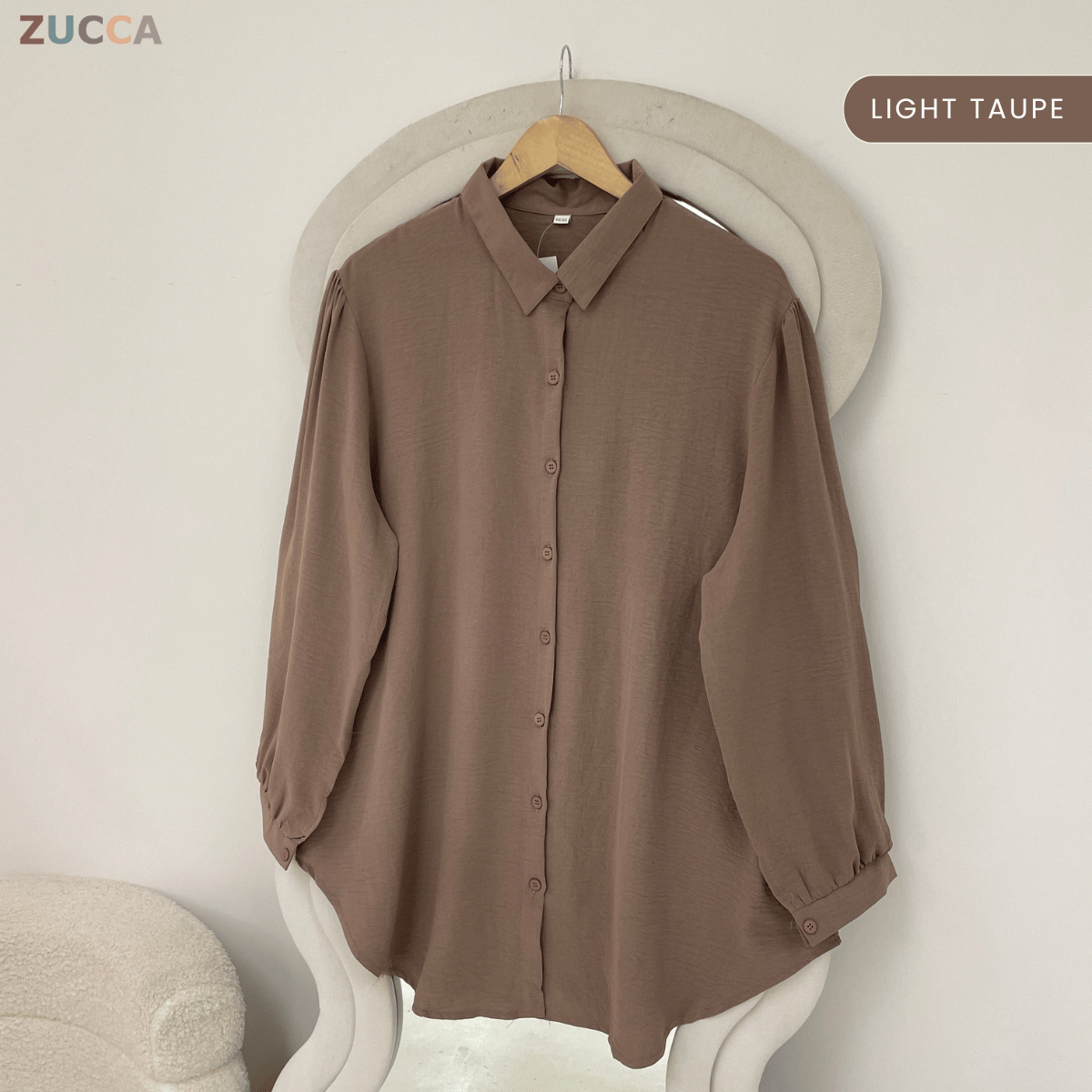ZUCCA JAMIA ELEGENT TEXTURED BUTTON BLOUSE  - GC025 (KPK 41651-2p /-3p / 41651 & 41652)