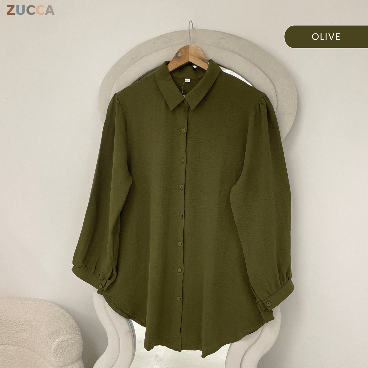 ZUCCA JAMIA ELEGENT TEXTURED BUTTON BLOUSE  - GC025 (KPK 41651-2p /-3p / 41651 & 41652)