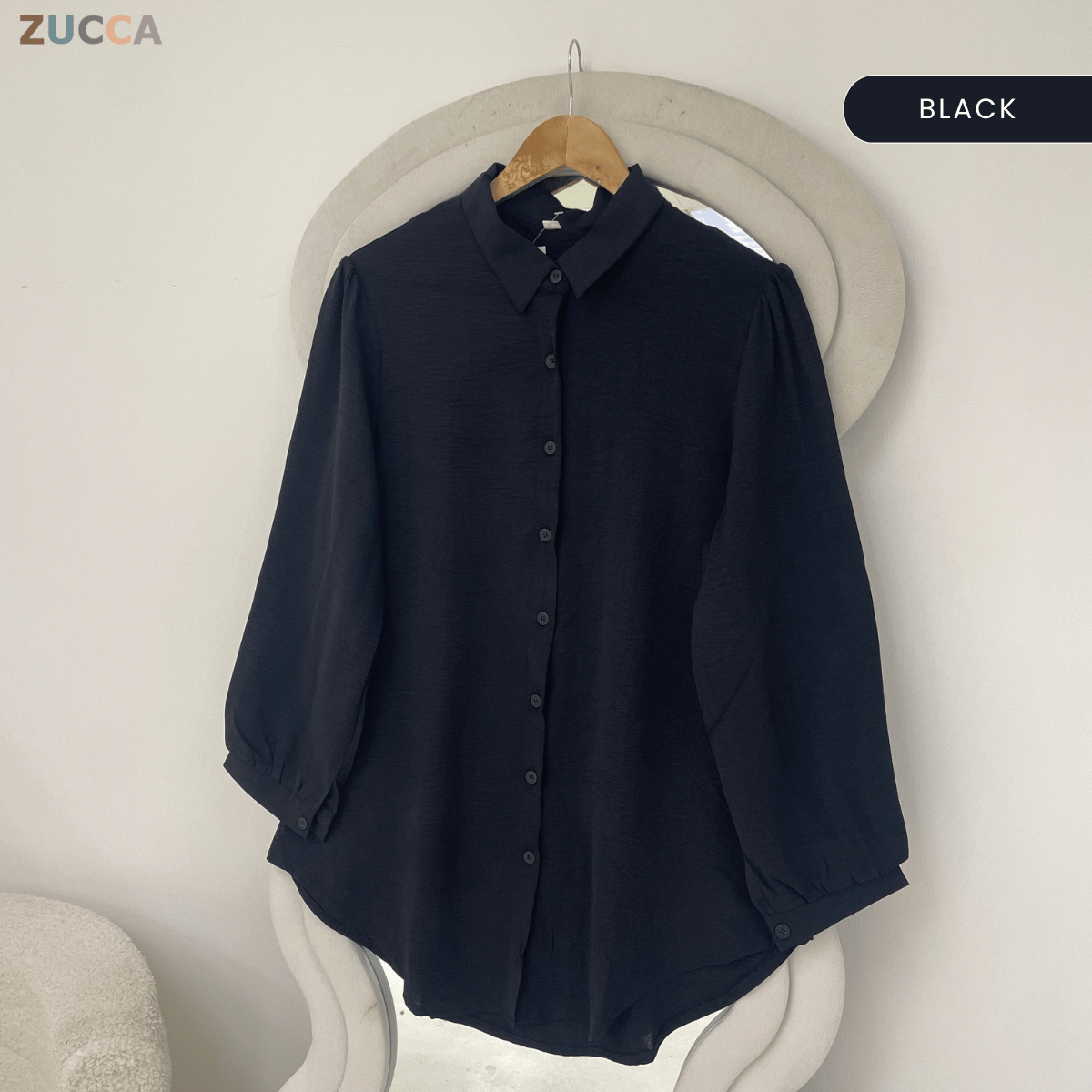 ZUCCA JAMIA ELEGENT TEXTURED BUTTON BLOUSE  - GC025 (KPK 41651-2p /-3p / 41651 & 41652)