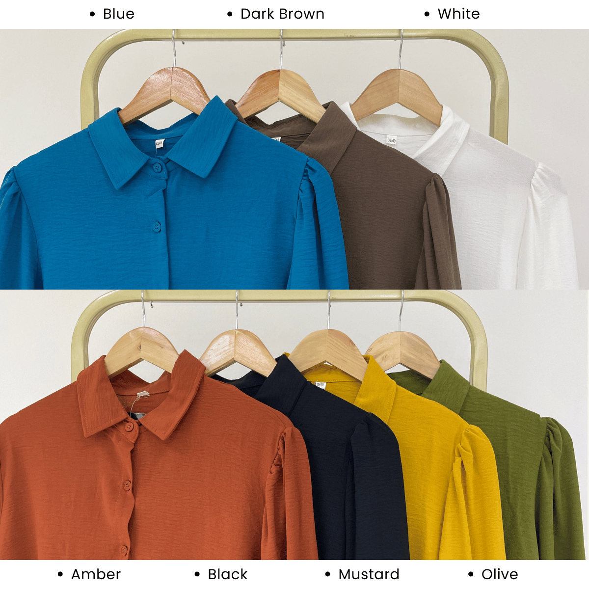 ZUCCA ARYANA TEXTURED CASUAL LONG SLEEVE BLOUSE-GC026(KS408-8B)