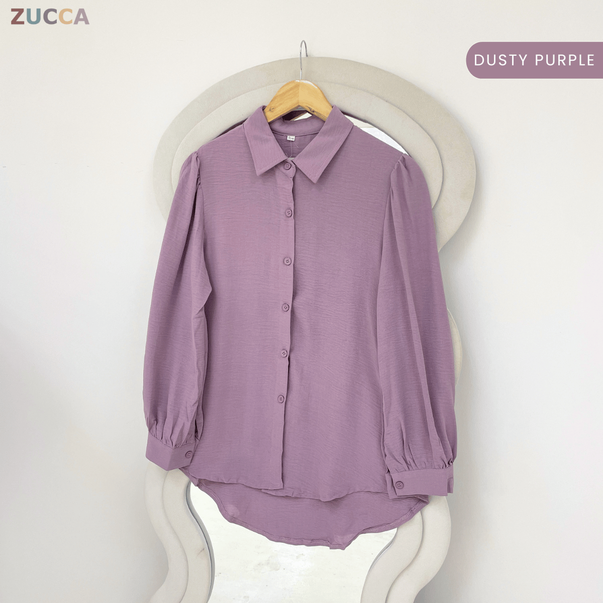 ZUCCA MALISA SOFT TEXTURED BUTTON BLOUSE-GC031(KS408-15B)