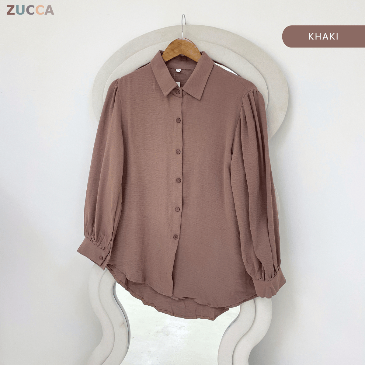 ZUCCA MALISA SOFT TEXTURED BUTTON BLOUSE-GC031(KS408-15B)