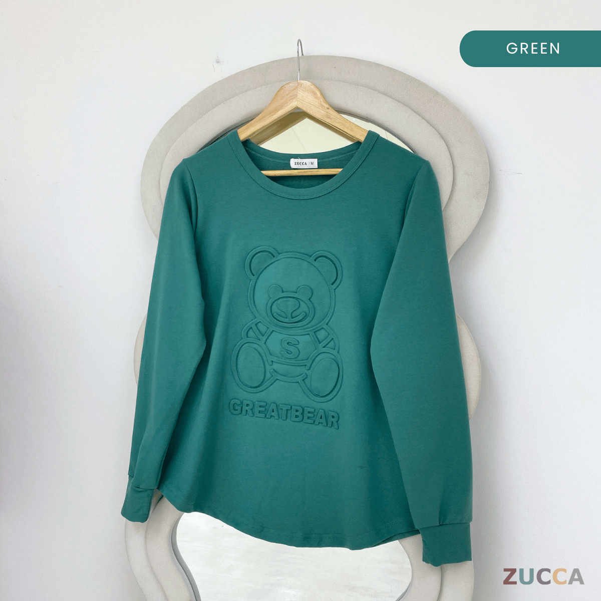 ZUCCA HERISA KEMEJA LENGAN PANJANG YANG SELESA - MA007