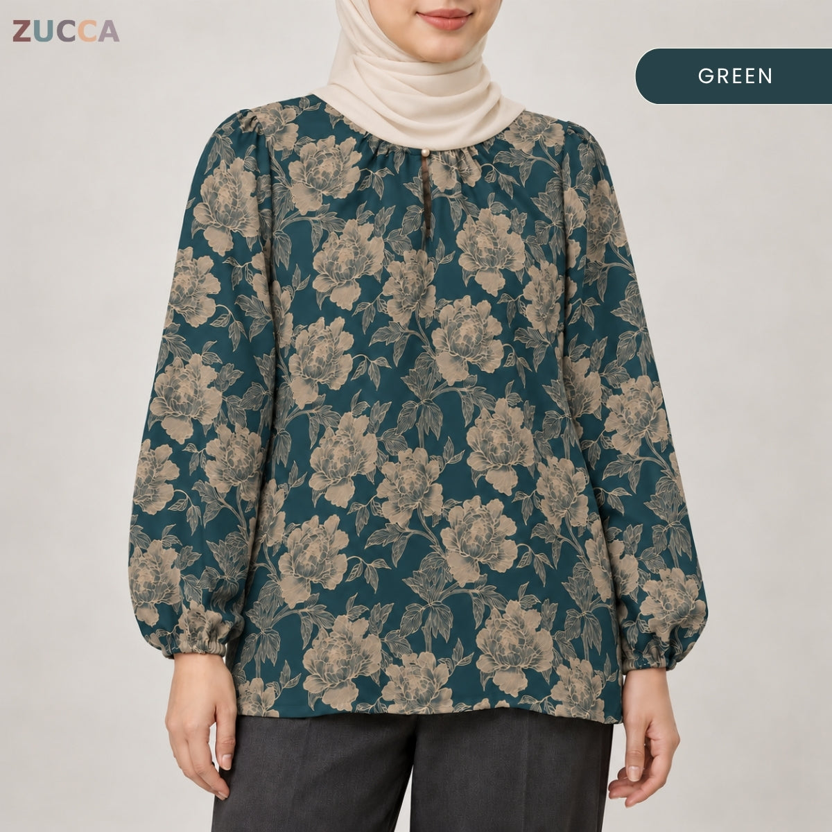 ZUCCA MILIANA FLORAL WOMEN BLOUSE LONG SLEEVE TOP - MA281