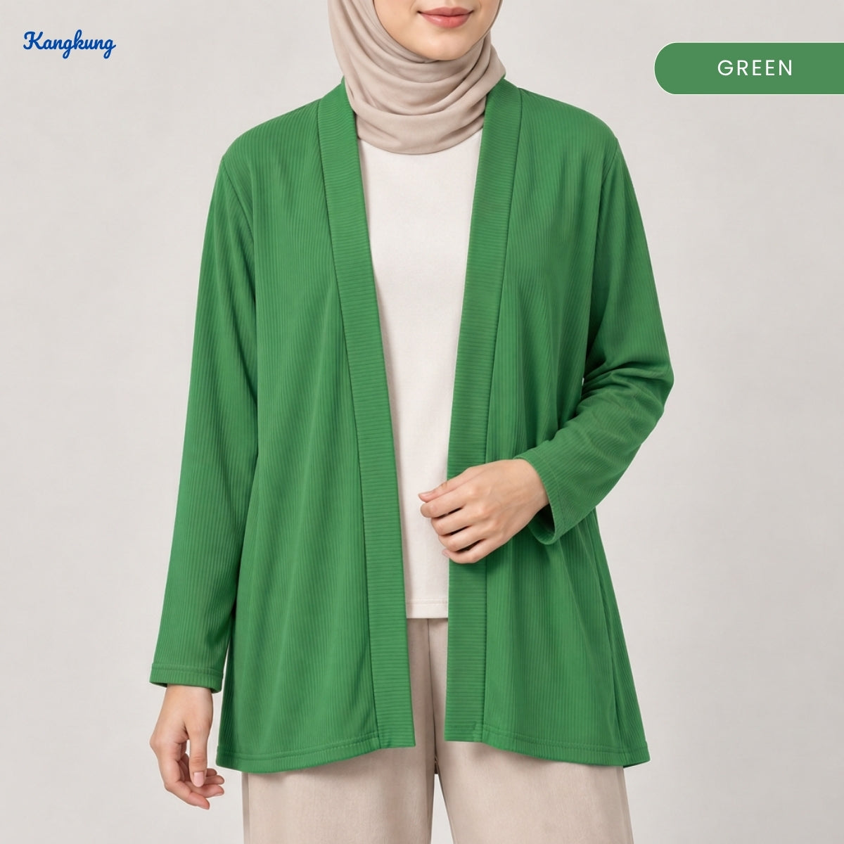 KANGKUNG LINIE KARDIGAN TERBUKA KASUAL & SELESA – KK103